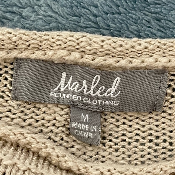 Marled Sumer Printed Soft Loose Knit Sweater Size M - Picture 5 of 8